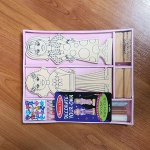 New Melissa & Doug Decorate Your Own Wooden Fashion Dolls #4243, sealed